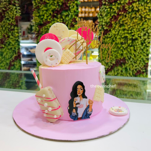 foodie girl design cake