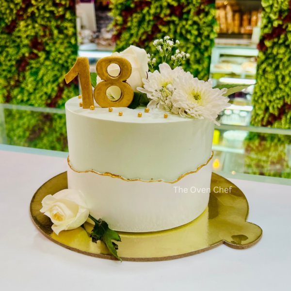 Flower number cake