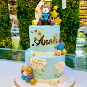 teddy bear 2 layer cake